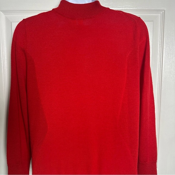 Anthropologie Moth Small Pullover Wool Blend Sweater Top Lightweight Soft Red - Picture 8 of 14